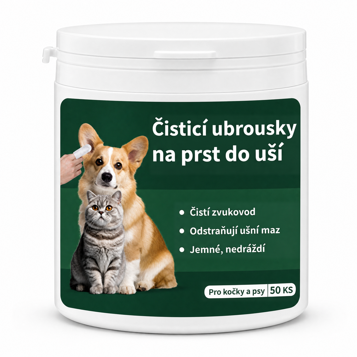 Čisticí ubrousky na prst do uší