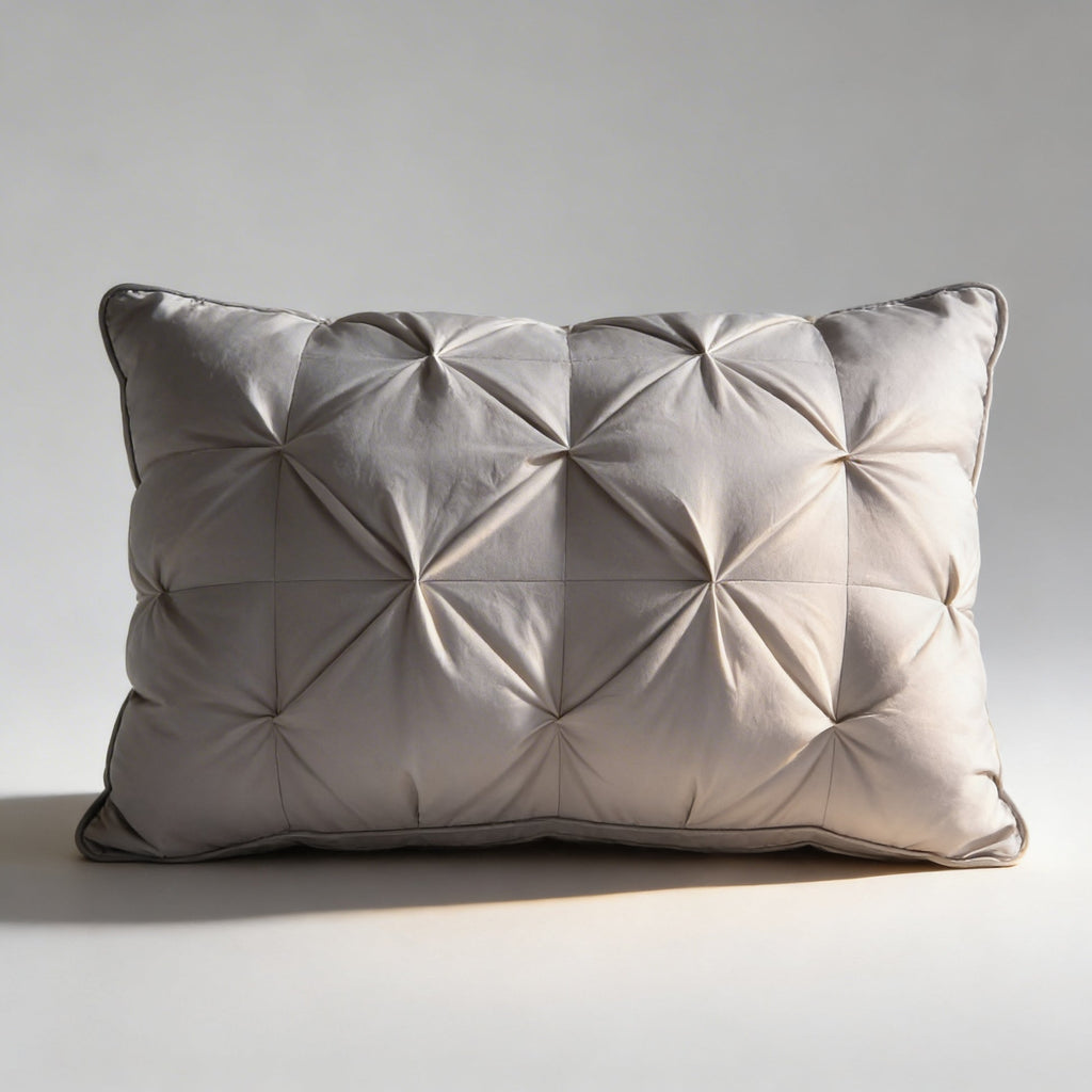 The Pillow on a made bed