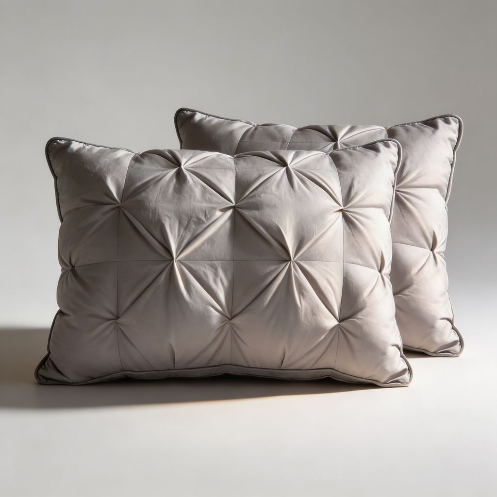 The Pillow on a made bed